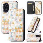 For Honor 200 CaseNeo Colorful Magnetic Leather Phone Case(Rhombus)