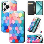 For Huawei Pura 70 CaseNeo Colorful Magnetic Leather Phone Case(Colorful Cube)