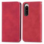 For Sony Xperia 5 VI Retro Skin Feel Magnetic Leather Phone Case(Red)