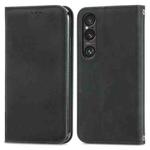 For Sony Xperia 10 VI Retro Skin Feel Magnetic Leather Phone Case(Black)