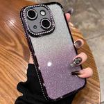 For iPhone 15 Plus Diamond Gradient Glitter TPU Phone Case(Gradient Purple)