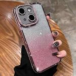 For iPhone 15 Diamond Gradient Glitter TPU Phone Case(Gradient Pink)