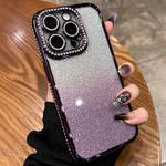 For iPhone 13 Pro Max Diamond Gradient Glitter TPU Phone Case(Gradient Purple)