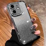For iPhone  11 Diamond Gradient Glitter TPU Phone Case(Gradient Black)