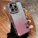 For iPhone 16 Pro Max Diamond Gradient Glitter TPU Phone Case(Gradient Pink)