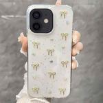For iPhone  12 Small Fresh Bow TPU Phone Case(Golden Bow)