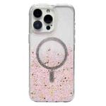 For iPhone 15 Pro Max Gradient Glitter MagSafe PC Hybrid TPU Phone Case(Gradient Pink)