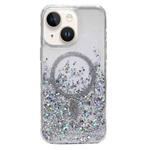 For iPhone 15 Plus Gradient Glitter MagSafe PC Hybrid TPU Phone Case(Gradient Silver)