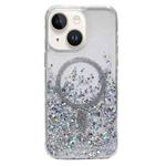 For iPhone 14 Plus Gradient Glitter MagSafe PC Hybrid TPU Phone Case(Gradient Silver)