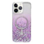 For iPhone 11 Pro Max Gradient Glitter MagSafe PC Hybrid TPU Phone Case(Gradient Purple)