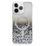 For iPhone 11 Pro Max Gradient Glitter MagSafe PC Hybrid TPU Phone Case(Gradient Black)