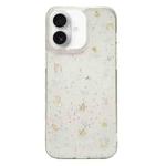 For iPhone 16 Moon Star Shell Glitter Epoxy TPU Phone Case(Transparent)