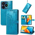 For ZTE Blade V60 Vita Mandala Flower Embossed Leather Phone Case(Blue)