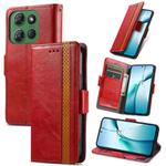 For Motorola Moto G Power 2025 CaseNeo Splicing Dual Magnetic Buckle Leather Phone Case(Red)