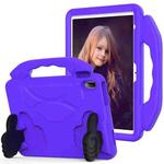 For iPad Air 11 2024 Children EVA Shockproof Tablet Case with Thumb Bracket(Purple)