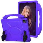 For iPad Air 13 2024 Children EVA Shockproof Tablet Case with Thumb Bracket(Purple)