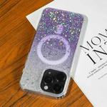 For iPhone 11 Pro Max Gradient Glitter Starry MagSafe Phone Case(Gradient Purple)