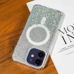 For iPhone  11 Gradient Glitter Starry MagSafe Phone Case(Gradient Silver)