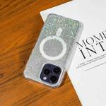 For iPhone 16 Gradient Glitter Starry MagSafe Phone Case(Gradient Silver)