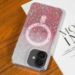 For iPhone 16 Plus Gradient Glitter Starry MagSafe Phone Case(Gradient  Pink)
