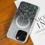 For iPhone 16 Pro Max Gradient Glitter Starry MagSafe Phone Case(Gradient Black)