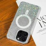For iPhone 16 Pro Max Gradient Glitter Starry MagSafe Phone Case(Gradient Silver)