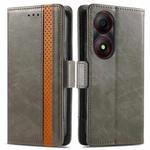 For ZTE Blade A34  CaseNeo Splicing Dual Magnetic Buckle Leather Phone Case(Gray)