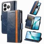 For ZTE Blade A75 4G CaseNeo Splicing Dual Magnetic Buckle Leather Phone Case(Blue)