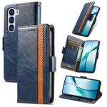 For ZTE Nubia S 5G CaseNeo Splicing Dual Magnetic Buckle Leather Phone Case(Blue)