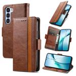 For ZTE Nubia S 5G CaseNeo Splicing Dual Magnetic Buckle Leather Phone Case(Brown)