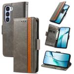 For ZTE Nubia S 5G CaseNeo Splicing Dual Magnetic Buckle Leather Phone Case(Gray)