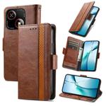 For ZTE Blade A35e 4G CaseNeo Splicing Dual Magnetic Buckle Leather Phone Case(Brown)