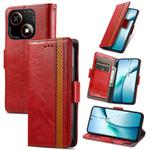 For ZTE Blade A35e 4G CaseNeo Splicing Dual Magnetic Buckle Leather Phone Case(Red)
