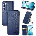 For ZTE Nubia S 5G Cubic Grid Pressed Magnetic Leather Phone Case(Blue)