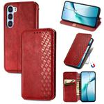 For ZTE Nubia S 5G Cubic Grid Pressed Magnetic Leather Phone Case(Red)