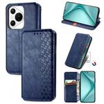 For Huawei Pura 70 Ultra Cubic Grid Pressed Magnetic Leather Phone Case(Blue)