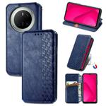 For Huawei Mate 70 Cubic Grid Pressed Magnetic Leather Phone Case(Blue)