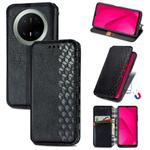 For Huawei Mate 70 Pro Cubic Grid Pressed Magnetic Leather Phone Case(Black)