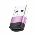 USB3.0 Male to USB-C / Type-C Female OTG Adapter 5Gbps Transmission(Pink)