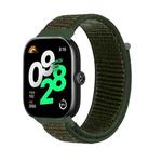For Rendmi Watch 4 Nylon Loop Hook And Loop Fastener Watch Band(Army Green)