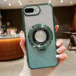 For  iPhone 7 Plus / 8 Plus Electroplated Holder Gradient Glitter Magsafe Phone Case(Green)