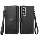 For OnePlus Nord  CE4 Love Zipper Lanyard Leather Phone Case(Black)