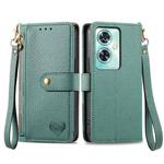 For OnePlus Nord N30 SE Love Zipper Lanyard Leather Phone Case(Green)