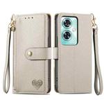 For OnePlus Nord N30 SE Love Zipper Lanyard Leather Phone Case(Gray)