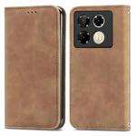 For Infinix Note 40 Pro  4G Retro Skin Feel Magnetic Flip Leather Phone Case(Brown)