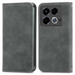 For Infinix Note 40 Retro Skin Feel Magnetic Flip Leather Phone Case(Grey)
