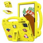 For Walmart ONN 10.1 Gen4 2024 Handle Kickstand Children EVA Shockproof Tablet Case(Yellow)
