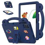 For Walmart ONN 10.1 Gen4 2024 Handle Kickstand Children EVA Shockproof Tablet Case(Navy Blue)