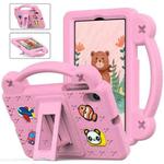 For Walmart Onn 7.0 Gen4 2024 Handle Kickstand Children EVA Shockproof Tablet Case(Pink)