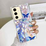 For Samsung Galaxy S24+ 5G Electroplating Laser Butterfly Phone Case(Blue Butterflies AB4)